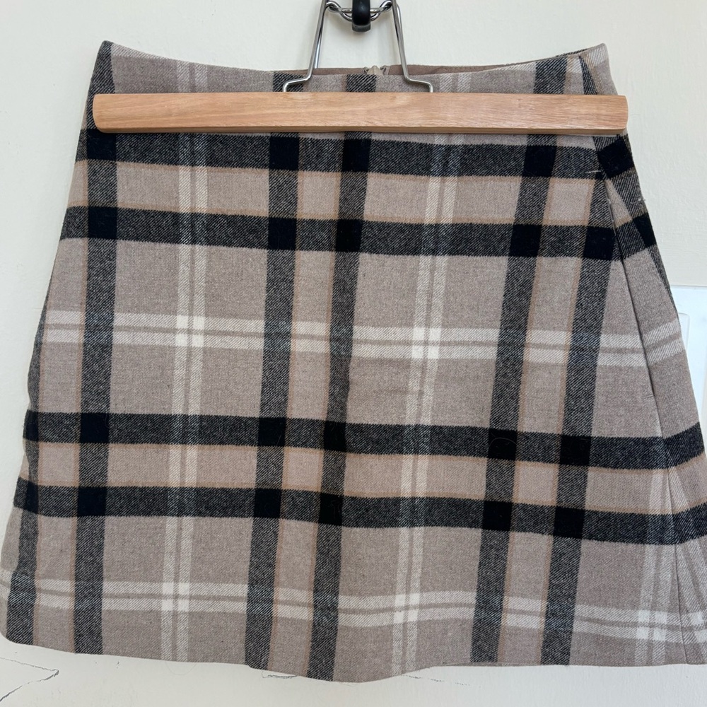 Wilfred Wool Plaid Skirt